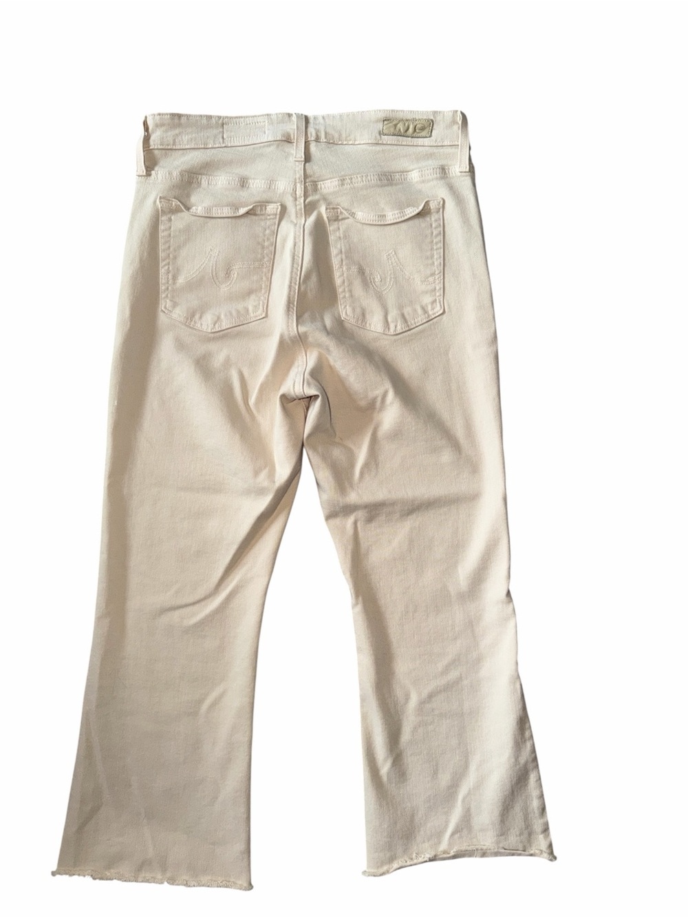 AG Denim Farrah Boot Crop Jeans in Light Beige size 29 - Picture 4 of 8